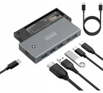 Hub Usb Zenwire Hub Korpuss Kabata Disks Ssd M2 Nvme Pcie Sata Ngff Usb-c 3.2 Hdmi 2.0 Adapteris M.2 10gbps Power Delivery 100w Zenwire Mc501