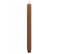 Svece Galda Gara Ryflowana Donau Home, 25x300 Mm, 4gab., Karmelowa