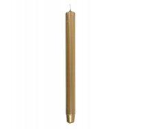 Svece Galda Gara Ryflowana Donau Home, Lakota, 25x300 Mm, 4gab., Zelta