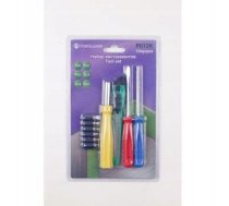 Komplekts Instrumentu 10el. Biti: Ph1,2,3, Sl 4,5,6mm, Turētājs Biti 120mm, Skrūvgrieži: Ph1x75mm, Sl 4x72mm, Nazis Lauzts)