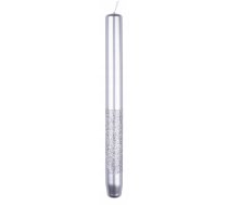 Donau Home Svece Galda Onyx, 22x250mm, 4gab., Sudraba