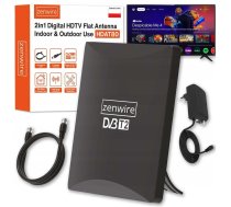 Antena Do Telewizji Tv Naziemnej Dvb-t2 Hevc 2in1 ārējā Iekšējais 4k Zenwire Hdat80