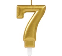 Amscan Svece Numurs Zelta Siedem - 7 Universāls