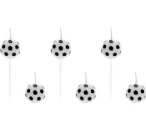 Party Deco Sveces Pikery Futbola Bumba - 6gab. Universāls