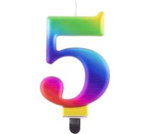 Godan Svece Dzimšanas Dienas "5" Daudzkrāsains 8cm