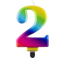 Godan Svece Dzimšanas Dienas "2" Daudzkrāsains 8cm