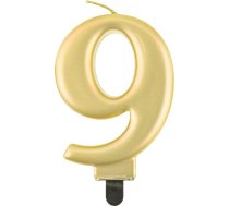Godan Svece Dzimšanas Dienas "9" Zelta 8cm