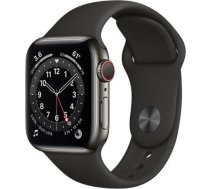 Smartwatch Apple Watch 6 Gps + Cellular 40mm Gray Steel Black Sport Melns (m06x3wb/a)