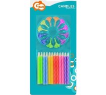Godan Sveces Dzimšanas Dienas Spirālveida Mix 6cm 12gab