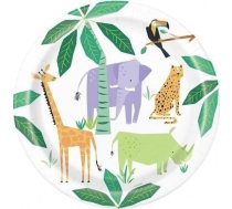 Godan šķīvji Papīra Animal Safari 23cm 8gab