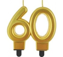 Godan Svece Numurs 60 Beauty&charm Metaliks Zelta 8cm