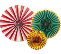 Ziemassvētku Rotājums Partydeco Rozetes Dekoratīvie, Mix, 26-43 Cm One Size