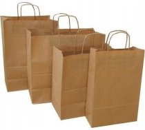Nc Aploksnes Torby Papīra 240 X 100 X 360 Mm Ecobag Brūns 1gab.