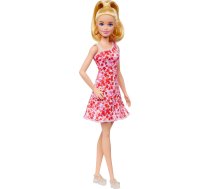Lelle Barbie Mattel Fashionistas Ar Rozā-czerwonej, Kwiecistej Kleitā (fbr37/hjt02)