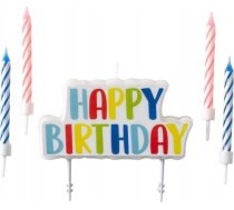 Amscan Sveces Dzimšanas Dienas Happy Birthday 4 gab 9904368