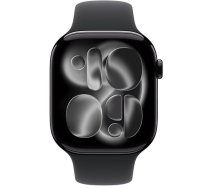 Apple Watch Series 11 GPS 46mm Jet Black Aluminium Case with Black Sport Band - S/M - MEUW4ET/A