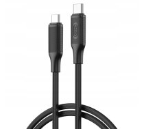 ātrs Kabelis 2x Usb Tips-c Kabelisis Stiprs ātra Uzlāde 60w 1m Melns