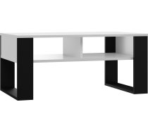 Topeshop Galdiņš Kafijas Z 2 Półkami Sols Modern 2p Balts Melns