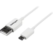 Kabelis Usb Startech Usb-a - Microusb 0.5 M Balts (usbpaub50cmw)