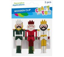 Ziemassvētku Rotājums Craft With Fun Rotājums Bn Veļas knaģi Dziadek 3gab/7cm Cf 12/144