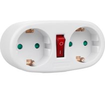 Maclean Kontaktligzda Elektrības Maclean, Sadalītājs Ar 2 rozetēm I Slēdzi, Tips F, 2x16a, Mce338 F