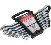 Awtools Atslēga Plakans-gredzenveida Ar Sprūdratu šarnīrveida Komplekts 8gab. 8-22mm