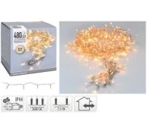 Ziemassvētku Gaismas ķede Gaismas 480 Led Silts Balts Caurspīdīgs Kabelis