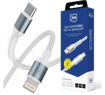Kabelis 3mk Hyper Cable N-series Usb-c Do Lightning 1m 9v/2a 20w Balts