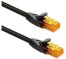 Qoltec Kabelis Patchcord Utp | Cat6 | 2 X Rj-45 | High Speed 1gb/s | Złocone Styki | 10m | Melns
