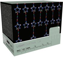 Ziemassvētku Gaismas Priekškars Gaismas 200x200 Cm 415led Zvaigznes Daudzkrāsains