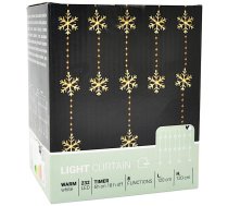 Ziemassvētku Gaismas Koopman Ziemassvētku Gaismas Priekškars Gaismas 120x120 Cm 232led Silts Balts Spilventiņi śniegu