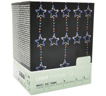 Ziemassvētku Gaismas Priekškars Gaismas 120x120 Cm 235led Daudzkrāsains Zvaigznes