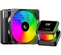 Dzesēšana Ūdens Rampage Infinite V120 Dzesēšana Ūdens 120mm Argb, Mērinstruments Temperatūras, Melns