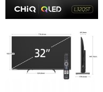 Televizors Chiq L32qst Tv 32", Qled, Full Hd, Google Tv, Frameless, Dolby Audio, Dbx-tv, Hdr 10