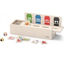 Viga Toys Puzle Spēle Izglītojošs Koka Do Nauki Sortowania śmieci