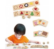 Viga Toys Viga Spēle Izglītojošs Koka Puzle Dopasuj Formas 37 El.