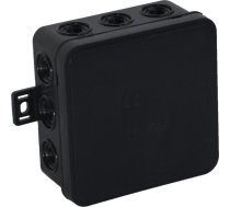 Viplast Kārba Virsmas tukšs 12 Wlotów V7 Klik Melna Ip54 100x100x41mm 037-05