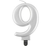 Godan Svece Dzimšanas Dienas "9" Sudraba 8cm