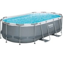 Bestway Baseins Dārza Karkasa Ovāls Stīvums Ar Izmēru 427 X 250 X 100 Cm I Pojemności 7250 L Power Steel Bestway + Sūknis Filtrējoša + Kāpnes