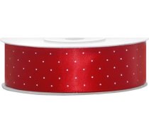 Partydeco Lenta Lente Satīna Sarkans Punkti 25mm X 25m