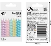 Sveces Dzimšanas Dienas Makaronikowe 6cm 24gab