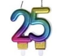 Svece Dzimšanas Dienas 25 Krāsains