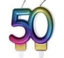 Svece Dzimšanas Dienas 50 Krāsains