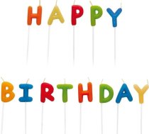 Sveces Happy Birthday Daudzkrāsaini 13gab.