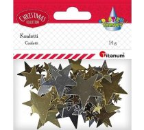 Ziemassvētku Rotājums Titanum Konfetti Zvaigznes 14g Zelta, Sudrabs