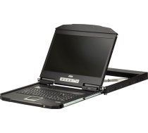 ATEN CL3700NW DE Kurze Tiefe Single Rail 18,5"-LCD Konsole (USB HDMI), DE-Layout