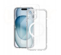 Vmax Komplekts Futlāris + Stikls 2,5d Premium Priekš Iphone 16 Plus 6,7&quot|