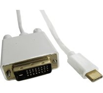 Kabelis Usb Qoltec Usb-c - Dvi-d 2 M Balts (50417)