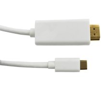 Kabelis Usb Qoltec Usb-c - Hdmi 2 M Balts (50415)