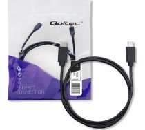 Kabelis Usb Qoltec Usb-c - Usb-c 1.4 M Melns (52343)